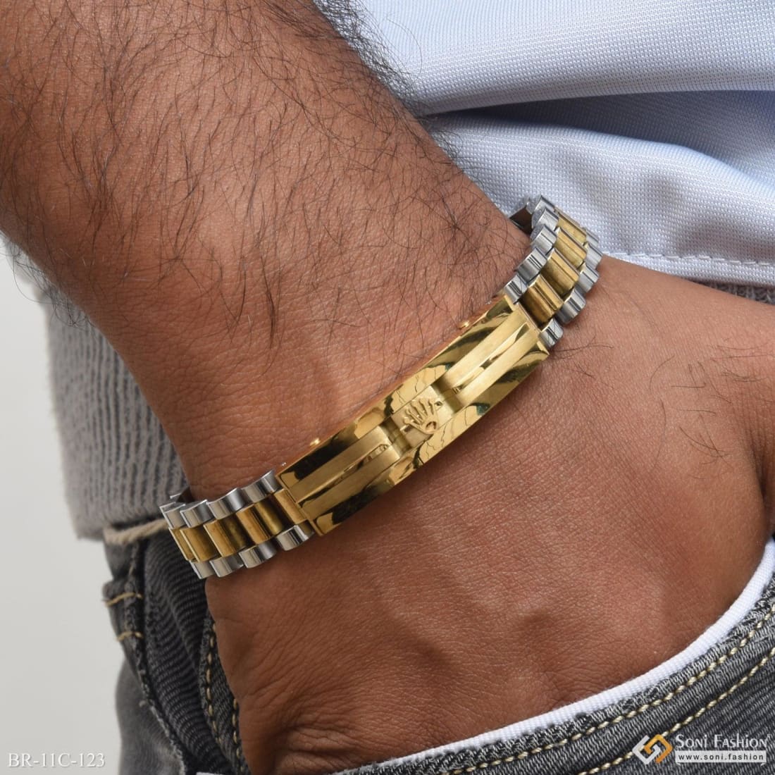 Custom ID Wristband - Birthday Gift for him - Mens Bracelets. - Nadin Art  Design - Personalized Jewelry